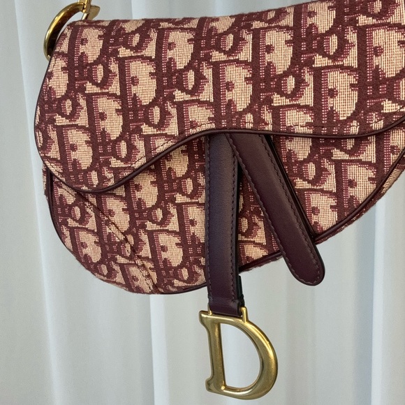 Dior Saddle oblique, red mini size - Picture 6 of 10